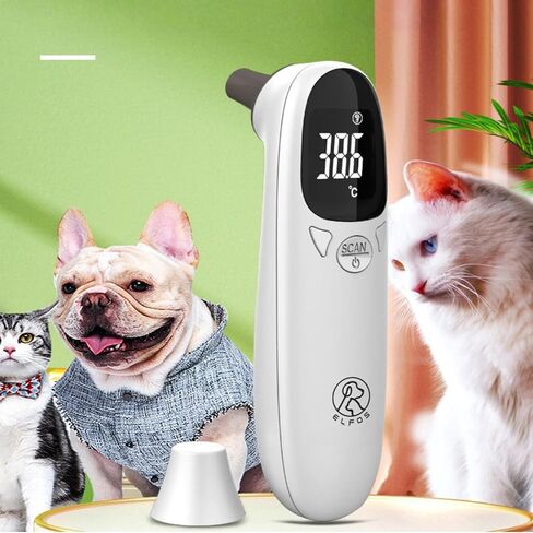 Pet Ear Thermometer for Dogs, Cats, and Livestock, Digital Ear Thermometers, Rechargeable, 1 Second Measurement, Noncontact, Veterinary Supplies in Saudi Arabia