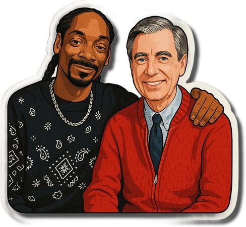 Mr Rogers and Snoop Waterproof Sticker in Saudi Arabia