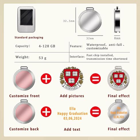 محرك فلاش USB شخصي طراز معدني/8 جيجابايت/16 جيجابايت/32 جيجابايت/64 جيجابايت/128 جيجابايت هدية مخصصة للمدرسة والمكتب (10 قطع) in Kuwait