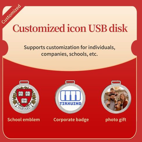 محرك فلاش USB شخصي طراز معدني/8 جيجابايت/16 جيجابايت/32 جيجابايت/64 جيجابايت/128 جيجابايت هدية مخصصة للمدرسة والمكتب (10 قطع) in Kuwait