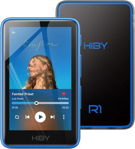 Hiby R1 Hifi MP3 Player مع Bluetooth 5.1 Hi-Res Audio Audio DSD 256 Native Tidal Qobuz Player MSEB توليف 3 "شاشة تعمل باللمس 2TB الذاكرة الموسعة （مجموعة القيمة） in Saudi Arabia