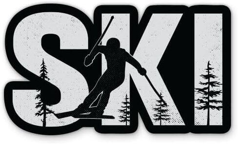 Ski Downhill Skiing Winter Waterproof Sticker in Saudi Arabia