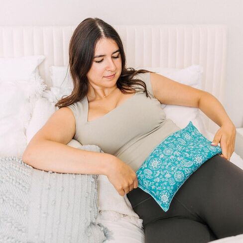 Microwave Heating Pad Filled with Flax Seed and Choice of Dried Herbs, Herbal Cold Pack, Good Size for Back Pain and Cramps, Hot and Cold Therapy, 6" x 12" (Cats, No Added Herbs) in Kuwait