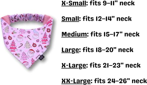 Christmas Scrunchie Dog Bandana, Handmade Elastic Pet Bandana, Festive X-mas Dog & Cat Accessory, Winter Photo Props, Gift for Dog (X-Small, I ate Santa's Cookies) in Saudi Arabia