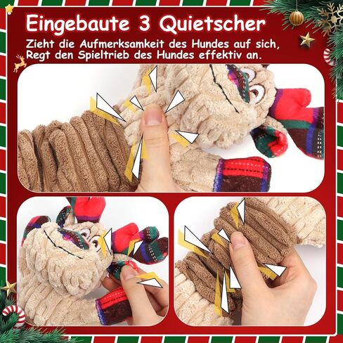 Interactive Christmas Dog Toys to Keep Them Busy, Puppy Toys for Boredom Relief, Squeaky Dog Toys for Large and Small Dogs, Plush Dog Chew Toys with an Extendable Handle. in Saudi Arabia