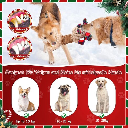 Interactive Christmas Dog Toys to Keep Them Busy, Puppy Toys for Boredom Relief, Squeaky Dog Toys for Large and Small Dogs, Plush Dog Chew Toys with an Extendable Handle. in Saudi Arabia