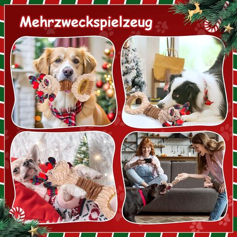 Interactive Christmas Dog Toys to Keep Them Busy, Puppy Toys for Boredom Relief, Squeaky Dog Toys for Large and Small Dogs, Plush Dog Chew Toys with an Extendable Handle. in Saudi Arabia