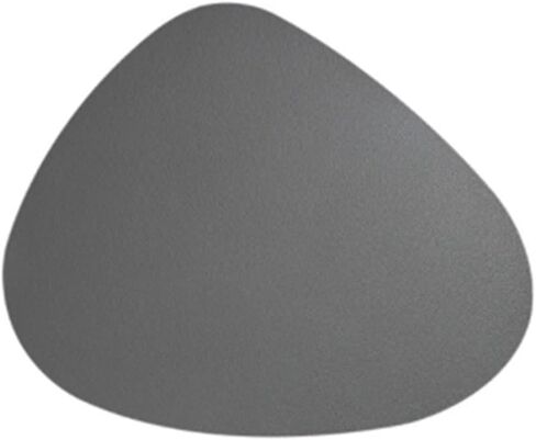 Leather Droplet Shape Mat Coaster Solid Color Heat Coffee Placemat Minimalist Non-Slip Table Mat Kitchen Accessories(Dark Grey) in Kuwait