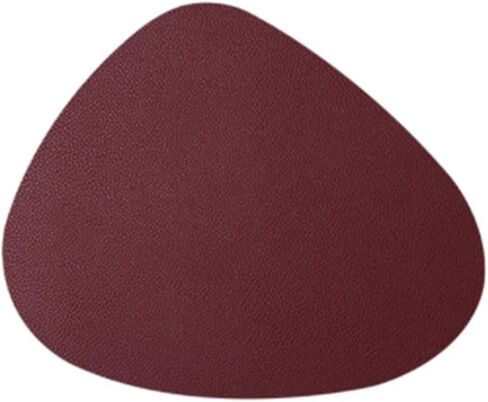 Leather Droplet Shape Mat Coaster Solid Color Heat Coffee Placemat Minimalist Non-Slip Table Mat Kitchen Accessories(Dark Grey) in Kuwait