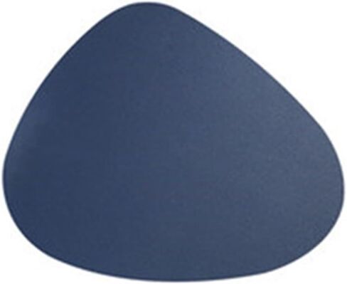 Leather Droplet Shape Mat Coaster Solid Color Heat Coffee Placemat Minimalist Non-Slip Table Mat Kitchen Accessories(Dark Grey) in Kuwait