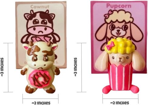 StatueVerse Pupcorn & Cownut Foodimal - مجموعة لطيفة مكونة من قطعتين in Kuwait