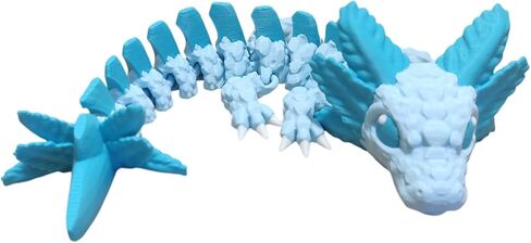 9" Baby Axolotl Sea Dragon - 3D Printed Articulating Fidget Toy - Made in The USA (Purple) in Saudi Arabia