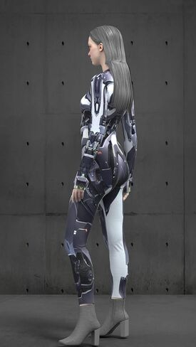 أزياء زوجين من HAUTICO Cyberpunk للهالوين، أزياء درع للأزواج، أزياء التظاهر باللعب، مصنوعة حسب الطلب (M، للنساء) in Saudi Arabia