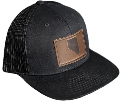 قبعة سائق الشاحنة من Ox & Pine Nevada Stamp Leather Patch قابلة للتعديل، تصميم منظم متوسط ​​الشكل in Kuwait