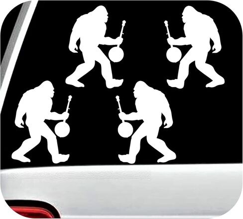 Bigfoot with Banjo Decal Sticker for Car Window 4 Count in Saudi Arabia