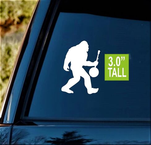 Bigfoot with Banjo Decal Sticker for Car Window 4 Count in Saudi Arabia