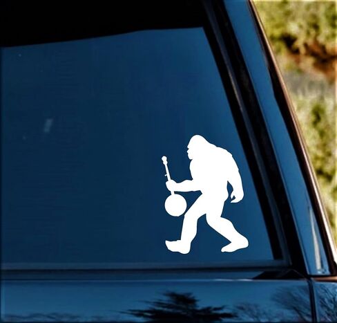 Bigfoot with Banjo Decal Sticker for Car Window 4 Count in Saudi Arabia