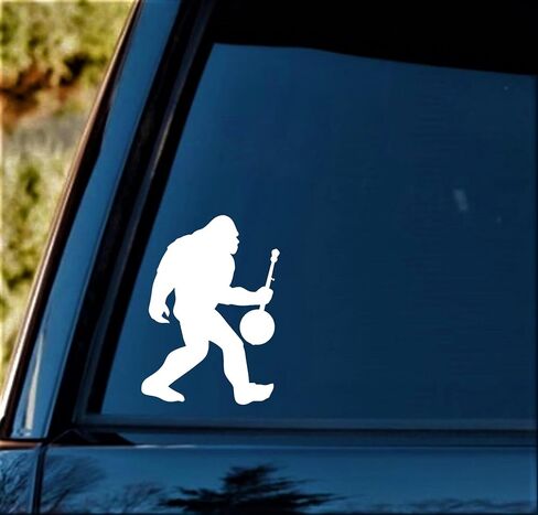 Bigfoot with Banjo Decal Sticker for Car Window 4 Count in Saudi Arabia