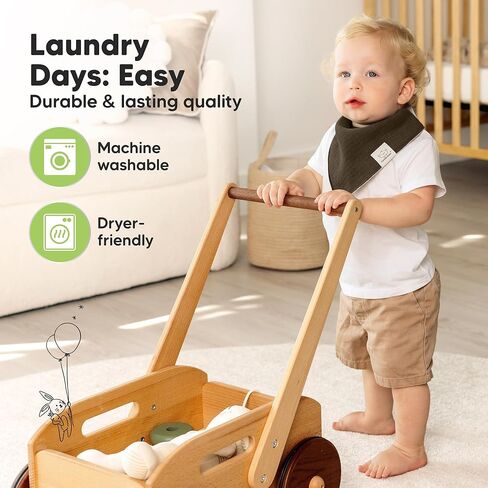 صدريات أطفال عضوية من كيبيبيز مكونة من 8 قطع للفتيات - صدريات أطفال مثلثة فائقة الامتصاص لسيلان اللعاب والتسنين للرضع، 100% قطن فائق النعومة لحديثي الولادة والرضع من عمر 0 ​​إلى 36 شهرًا (باستيل صامت) in Kuwait