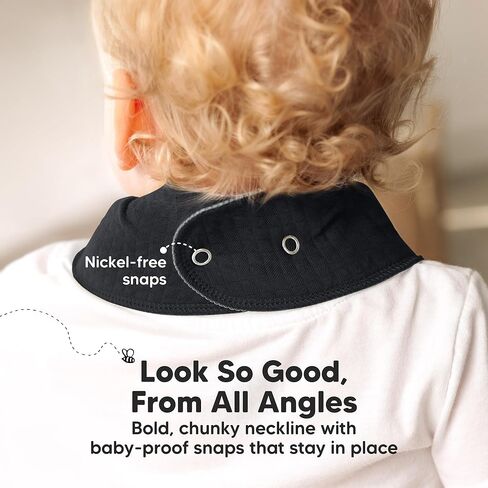 صدريات أطفال عضوية من كيبيبيز مكونة من 8 قطع للفتيات - صدريات أطفال مثلثة فائقة الامتصاص لسيلان اللعاب والتسنين للرضع، 100% قطن فائق النعومة لحديثي الولادة والرضع من عمر 0 ​​إلى 36 شهرًا (باستيل صامت) in Kuwait