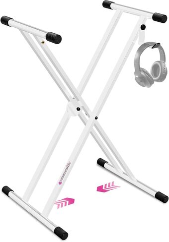 Liquid Stands Piano Keyboard Stand - X Style Adjustable and Portable Heavy Duty Music Stand for Kids and Adults - Fits 54 61 88 Key Electric Pianos - Double Braced Foldable Digital Piano Table Stand in Kuwait