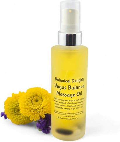 Vagus Balance Massage Oil – Calming Body Oil with Essential Oils – Aromatherapy for Stress Relief, Grounding and Nerve Support in Saudi Arabia