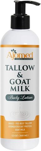Tallow & Goat Milk Body Lotion for Sensitive Skin, Organic moisturizing Lotion - Soothes Dry skin, Goat Milk face and body Moisturizer - Handmade Tallow for skin cream (12 OZ, Frankincense) in Saudi Arabia
