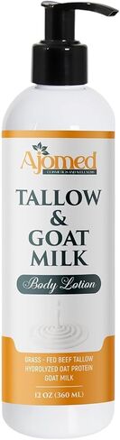 Tallow & Goat Milk Body Lotion for Sensitive Skin, Organic moisturizing Lotion - Soothes Dry skin, Goat Milk face and body Moisturizer - Handmade Tallow for skin cream (12 OZ, Frankincense) in Saudi Arabia