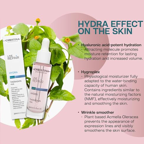Christina Line Repair Hydra Theraskin +HA Face Serum - 30 ml - Wrinkle Smoother, Hyaluronic Acid and Hygroplex for Aging Skin - For Dry, Normal and Oily Skin Types in Saudi Arabia