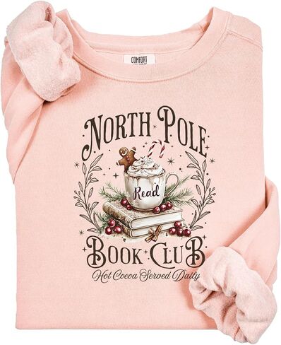 ألوان مريحة، سويت شيرت عيد الميلاد، كتب قديمة لنادي القراءة في North Pole وسترة قهوة، سويت شيرت شتوي عصري، سويت شيرت للعطلات، هدية لمحبي الكتب in Saudi Arabia