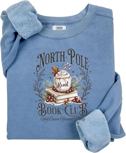 ألوان مريحة، سويت شيرت عيد الميلاد، كتب قديمة لنادي القراءة في North Pole وسترة قهوة، سويت شيرت شتوي عصري، سويت شيرت للعطلات، هدية لمحبي الكتب in Saudi Arabia