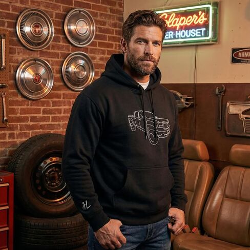 سترة بغطاء للرأس بتصميم فني مطرز من COUPLEHOODIES - هدية شخصية من صورتك لمحبي السيارة، أو الصديق، أو الأب، أو الجد in Kuwait