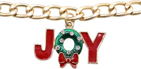 سلاسل أحذية JOY Wreath للنساء - مجوهرات أحذية العطلات الذهبية، فستان قابل للتعديل مقاس 11 بوصة - 15 بوصة وأحذية غربية - زوج مصنوع يدويًا، هدية عيد الميلاد (BC53) in Saudi Arabia