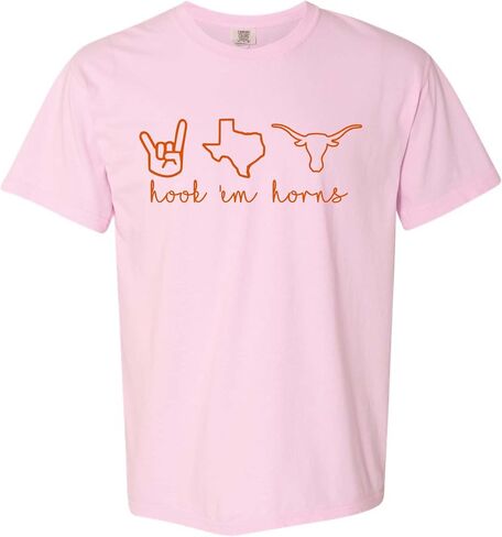 قميص Hook em Horns Texas - تي شيرت Boho Cow - قميص رعاة البقر في تكساس متعدد الألوان للجنسين in Saudi Arabia