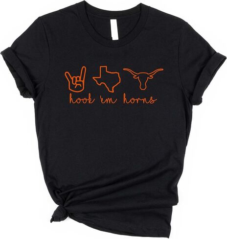 قميص Hook em Horns Texas - تي شيرت Boho Cow - قميص رعاة البقر في تكساس متعدد الألوان للجنسين in Saudi Arabia