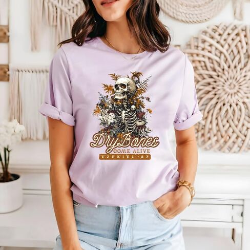 تي شيرت Dry Bones Come Alive Christian - تي شيرت برسوم آية الكتاب المقدس للنساء، قميص ملهم الإيمان، Ezekiel 37 Scripture Apparel in Saudi Arabia