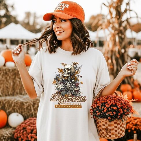 تي شيرت Dry Bones Come Alive Christian - تي شيرت برسوم آية الكتاب المقدس للنساء، قميص ملهم الإيمان، Ezekiel 37 Scripture Apparel in Saudi Arabia