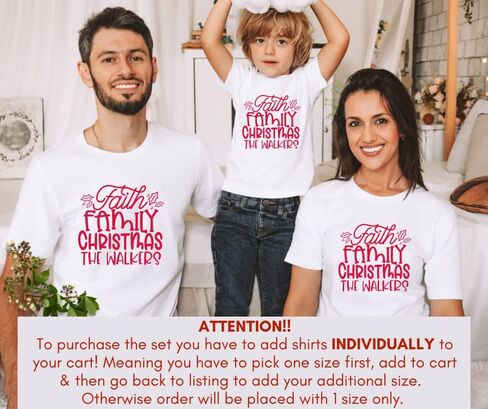 قمصان مطابقة لعيد الميلاد من Faith Family، قمصان عيد الميلاد المسيحية للعائلة، مجموعات بيجامات عائلية متطابقة لعيد الميلاد 2022، قمصان مطابقة لعيد الميلاد للعائلة، بيجامات عيد الميلاد المطابقة. متعدد الألوان in Saudi Arabia