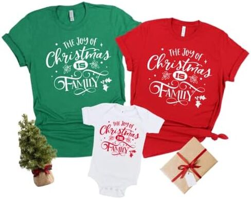 The Joy Of Christmas Is Family, Christmas Pjs Family Sets, Cute Family Christmas Matching Sets 2021, Personalized Family Christmas Pajamas, Christmas Shirts for Family, Kids and Baby, Xmas Shirts. in Saudi Arabia