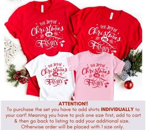 The Joy Of Christmas Is Family, Christmas Pjs Family Sets, Cute Family Christmas Matching Sets 2021, Personalized Family Christmas Pajamas, Christmas Shirts for Family, Kids and Baby, Xmas Shirts. in Saudi Arabia