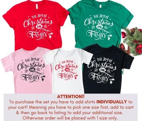 The Joy Of Christmas Is Family, Christmas Pjs Family Sets, Cute Family Christmas Matching Sets 2021, Personalized Family Christmas Pajamas, Christmas Shirts for Family, Kids and Baby, Xmas Shirts. in Saudi Arabia