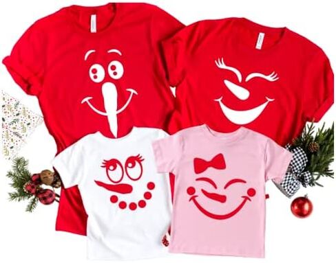 Snowman Matching Family Christmas Shirts for Holiday Pictures, Christmas Pjs Family Sets, Family Christmas Matching Sets 2021, Family Christmas Pajamas, Christmas Shirts for Kids, Baby. Multicolor in Saudi Arabia