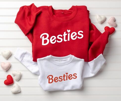 Friends Mommy and Me Sweatshirt, Cute Mom and Daughter Matching Sweatshirts, Crewneck Long Sleeve Sweater Family Matching Outfits, Birthday, for Mom. Multicolor in Saudi Arabia