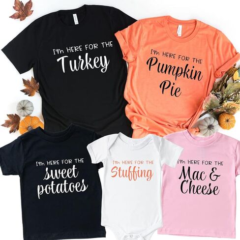 I'm Here For The Turkey Funny Family Thanksgiving Outfits Matching Sets, Personalized Family Thanksgiving Pajama Matching Shirts, Thanksgiving Family Shirts, Fall Family Shirts, Thanksgiving 2021 in Saudi Arabia