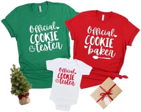 Cookie Baking Crew Tester Shirt, Christmas Baking Squad Matching Family Christmas Shirts for Holiday Pictures, Family Christmas Pjs Matching Sets, Christmas Pajamas for Family, Kids, Baby. Multicolor in Saudi Arabia