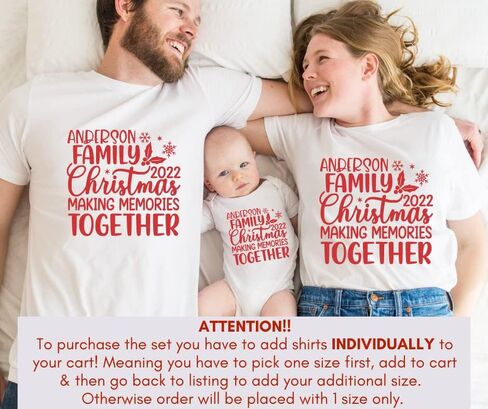 Making Memories Family Christmas Shirts, Personalized Matching Christmas Shirts For Family, Christmas Family Pajamas Matching Sets, Family Christmas Shirts, Holiday Pjs, Christmas Family Tshirts. in Saudi Arabia