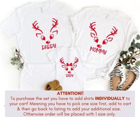 Reindeer Family Pajamas Matching Sets, Cute Christmas Matching Shirts for Family, Personalized Christmas Snowman Tshirts, Matching Christmas Pjs 2021. Multicolor in Saudi Arabia