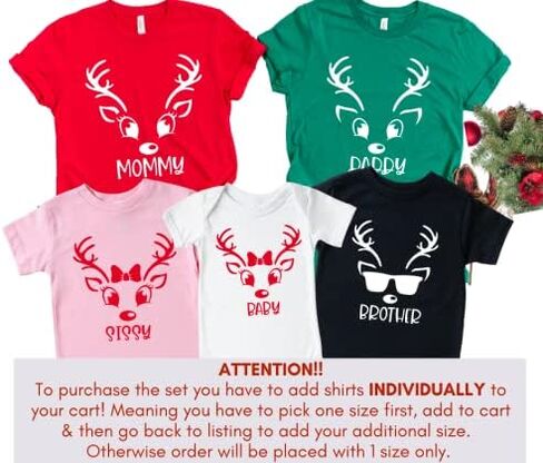 Reindeer Family Pajamas Matching Sets, Cute Christmas Matching Shirts for Family, Personalized Christmas Snowman Tshirts, Matching Christmas Pjs 2021. Multicolor in Saudi Arabia