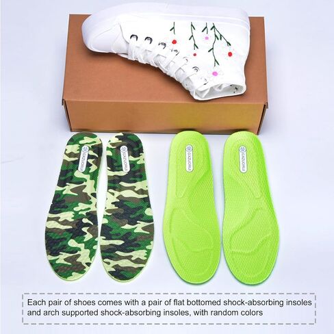 Women High-Top Fashion Sneakers with Floral Embroidery Birthday Gift Wedding Shoes for Bride White Canvas Tennis Walking Shoes in Saudi Arabia
