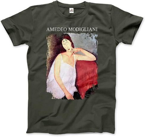 Modigliani - Portrait of Jeanne Hébuterne, 1919 Artwork T-Shirt (Adults, Kids, Short & Long Sleeve) in Saudi Arabia